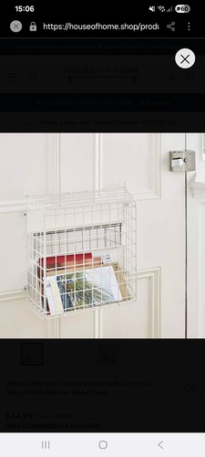 Letter box catcher - catcher, white