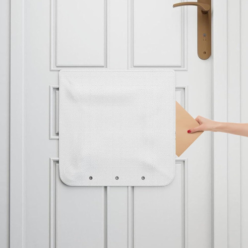 Letter box catcher white post - box,